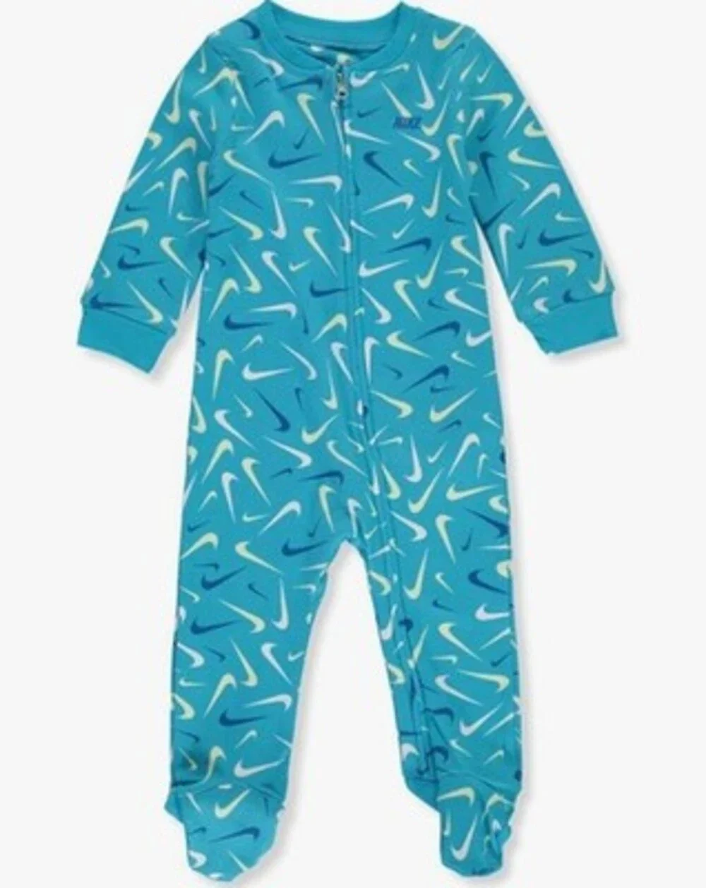 NWT Nike Baby Boys Footed Coveralls Sleep N Play Blue Size 0-3 Months Pijama